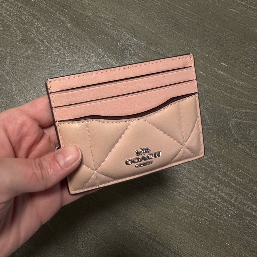 Pink/peach card wallet